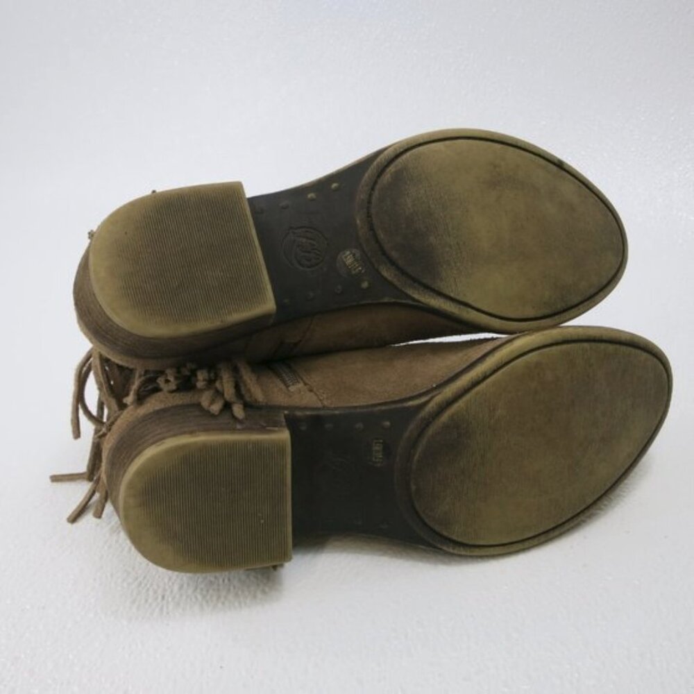 Lucky Brand Suede Leather Fringe Boots Shoes Women's Footwear Size 7.5 M - Picture 2 of 7
